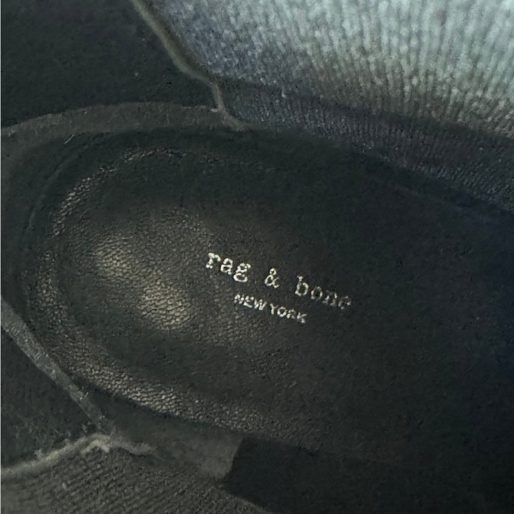 Rag & Bone Womens Shiloh High Leather Ankle Chelsea Boots black shoes size 38.5 - Picture 8 of 11